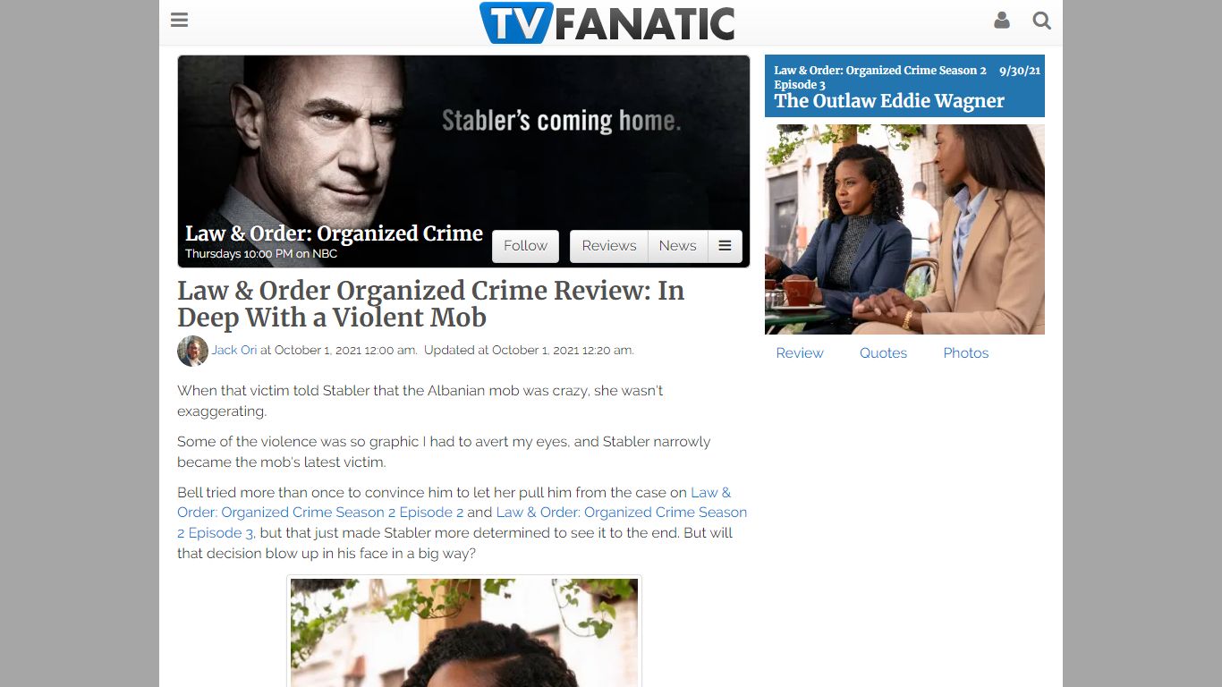 Law & Order Organized Crime Review: In Deep With a Violent Mob