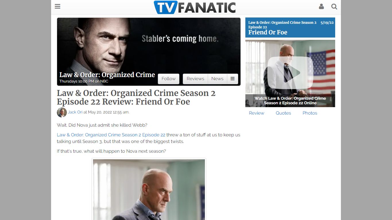 Law & Order: Organized Crime Season 2 Episode 22 Review: Friend Or Foe